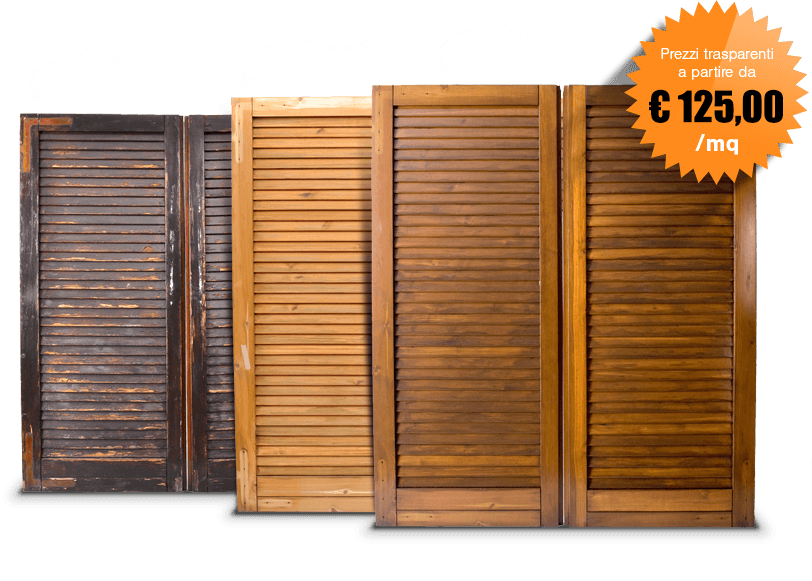 Restauro persiane in legno